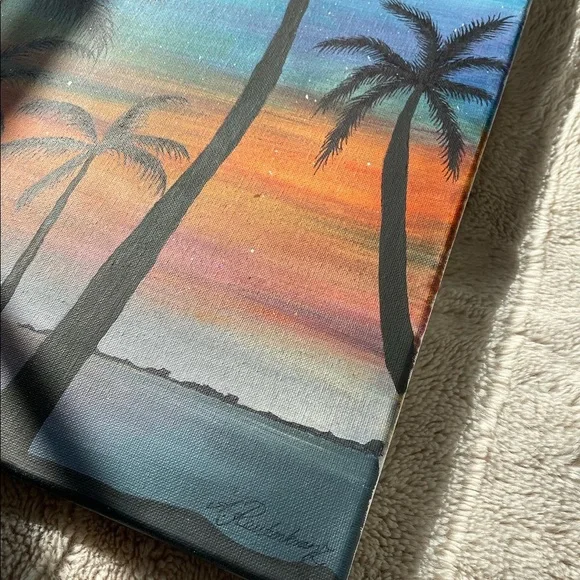 Moonlight - Original Acrylic Painting On Canvas with Original Signature